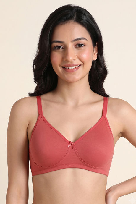 Zivame Double Layered Non Wired 3/4th Coverage Tshirt Bra - Faded Rose — image 2